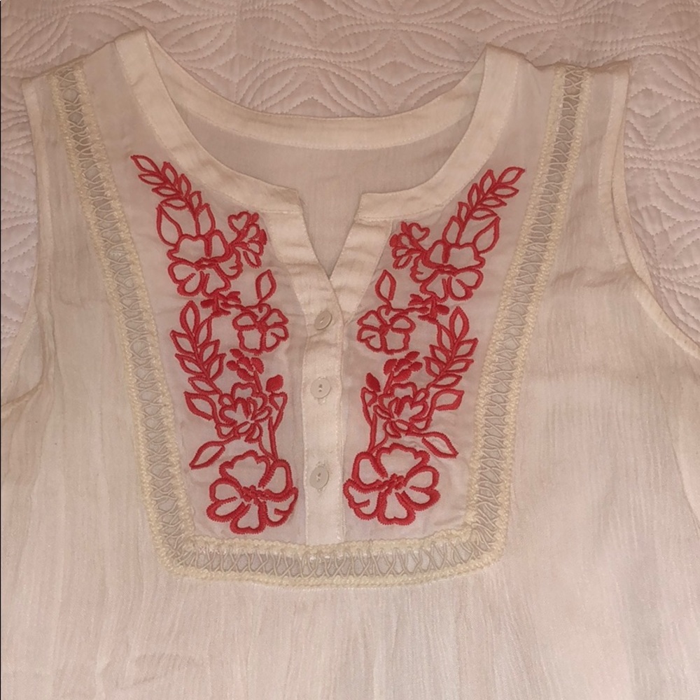 White & Red Top
